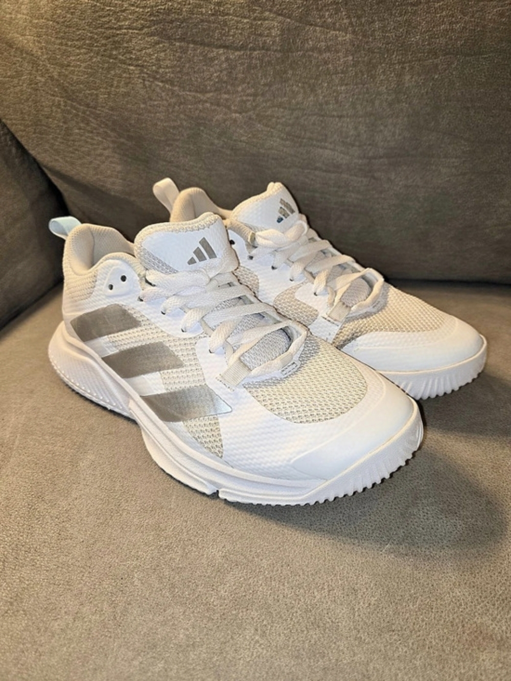 adidas Duramo SL Athletic Sneakers White & Gray US 6.5
